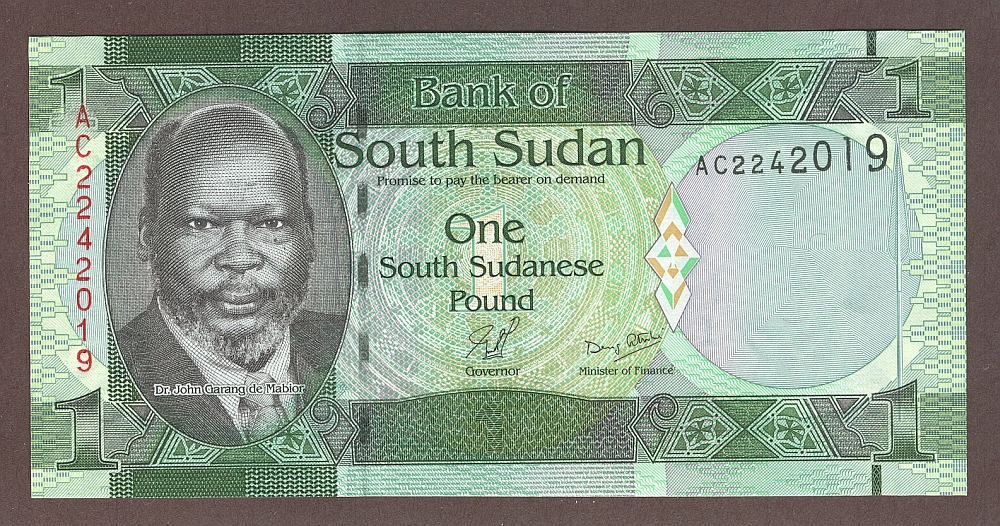 South Sudan One Pound Note